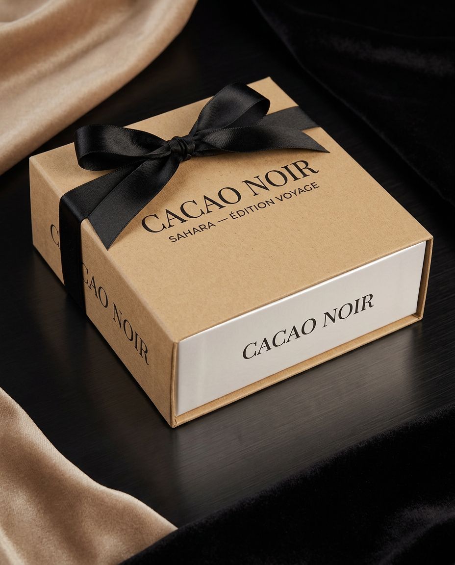 Caixa de bombons Sahara — Édition Voyage da CACAO NOIR